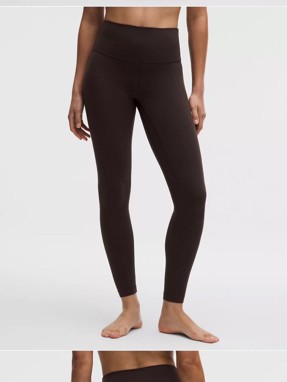 Align leggings in brown with matching bra